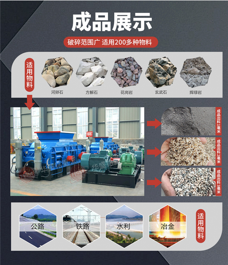 對輥制砂機(jī)適應(yīng)物料 對輥制砂機(jī)適應(yīng)物料
