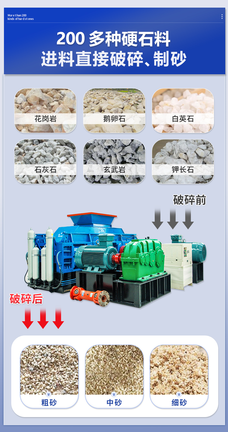 石料廠對輥制砂機